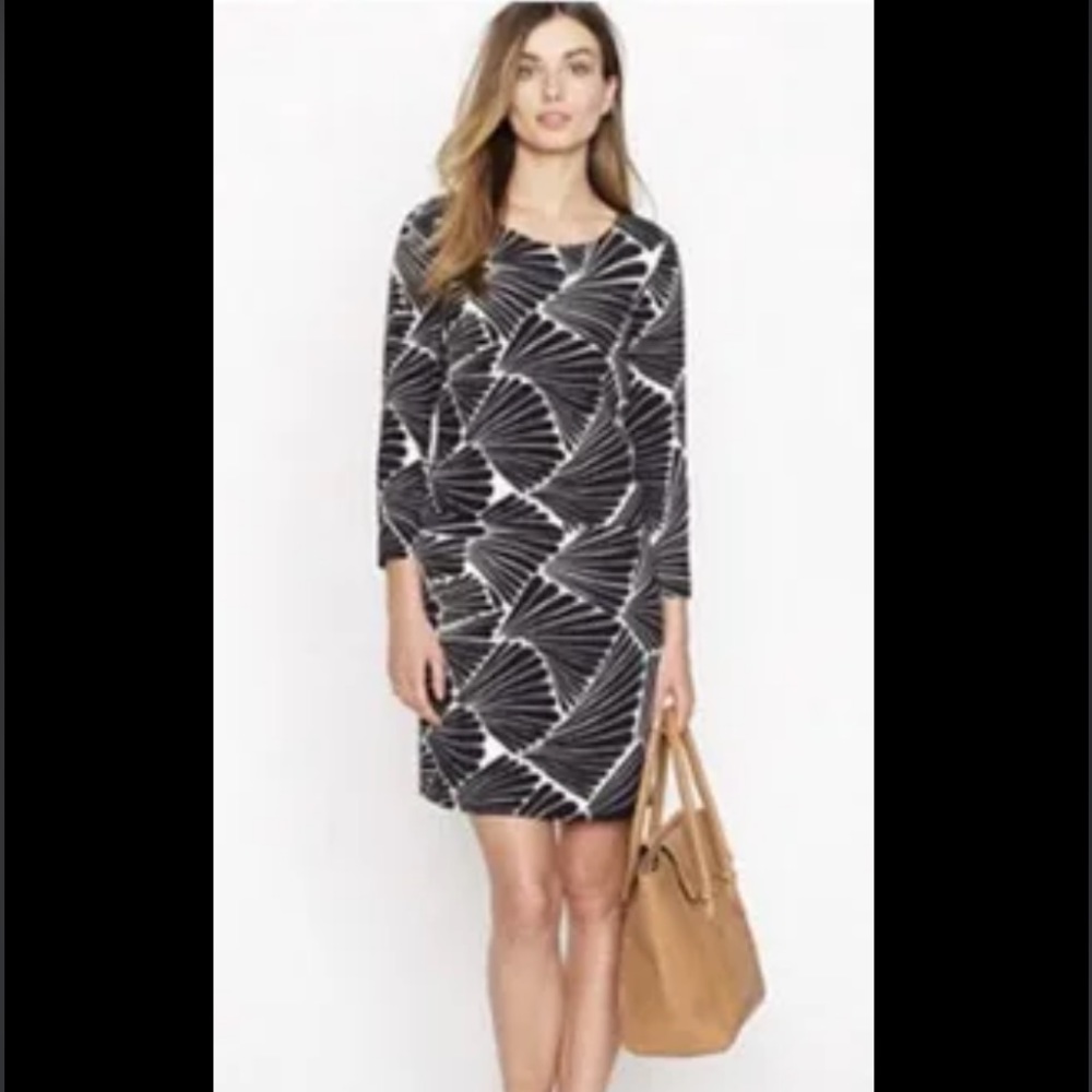 💕J Crew NEW black and white dress